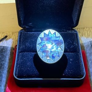 Bronze and resin cocktail ring